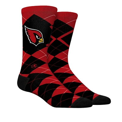 Unisex Rock Em Socks Arizona Cardinals Argyle Knitted Dress Socks
