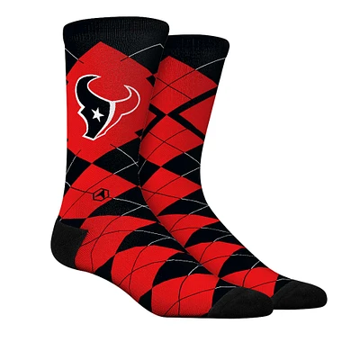 Unisex Rock Em Socks Houston Texans Argyle Knitted Dress Socks