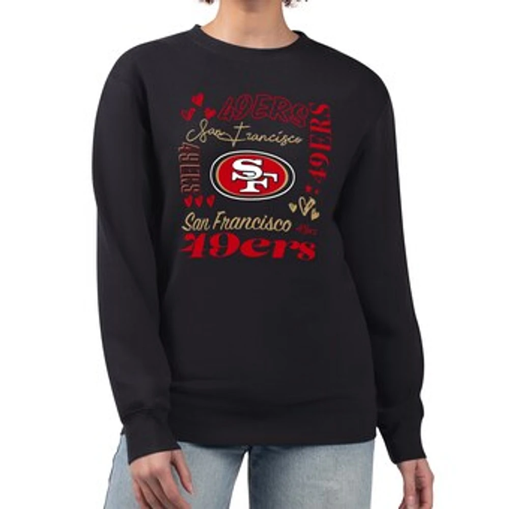 Women's G-III 4Her by Carl Banks San Francisco 49ers Collage Graphic Fleece Pullover Sweatshirt