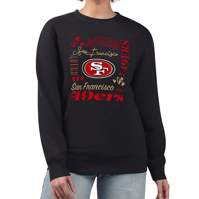 Women's G-III 4Her by Carl Banks San Francisco 49ers Collage Graphic Fleece Pullover Sweatshirt