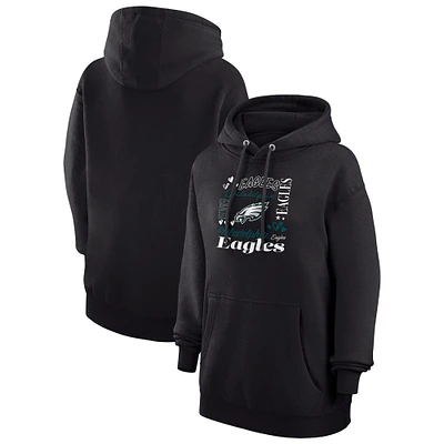Women's G-III 4Her by Carl Banks Philadelphia Eagles Collage Graphic Fleece Pullover Hoodie