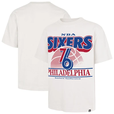 Men's '47 White Philadelphia 76ers City Edition Shifty Foundation T-Shirt
