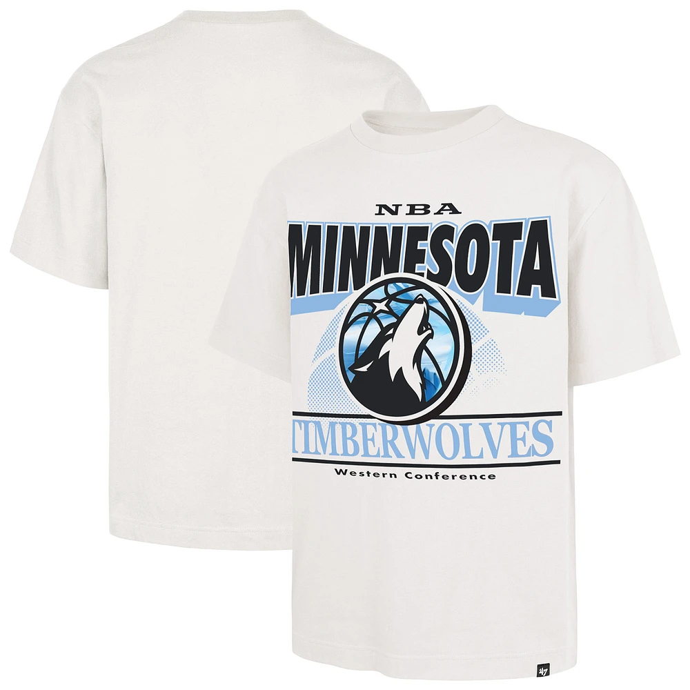 Men's '47 White Minnesota Timberwolves City Edition Shifty Foundation T-Shirt