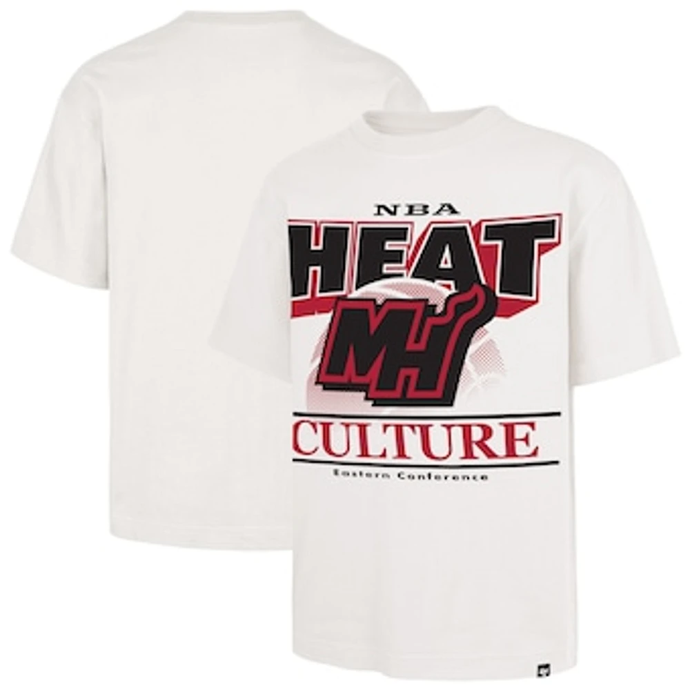 Men's '47 White Miami Heat City Edition Shifty Foundation T-Shirt