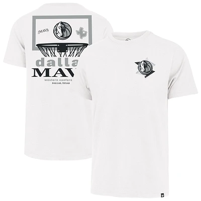 Men's '47 White Dallas Mavericks City Edition Backboard Franklin T-Shirt