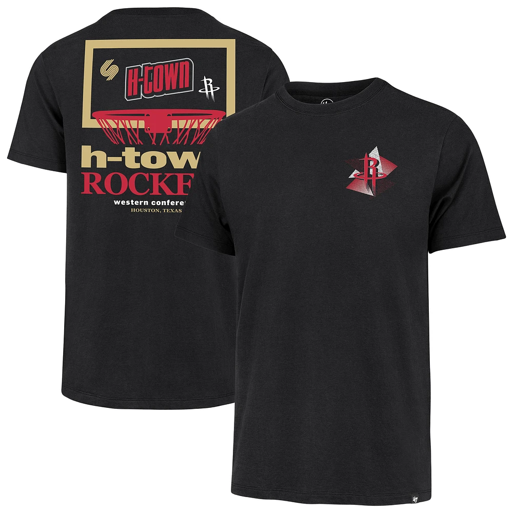 Men's '47 Black Houston Rockets City Edition Backboard T-Shirt