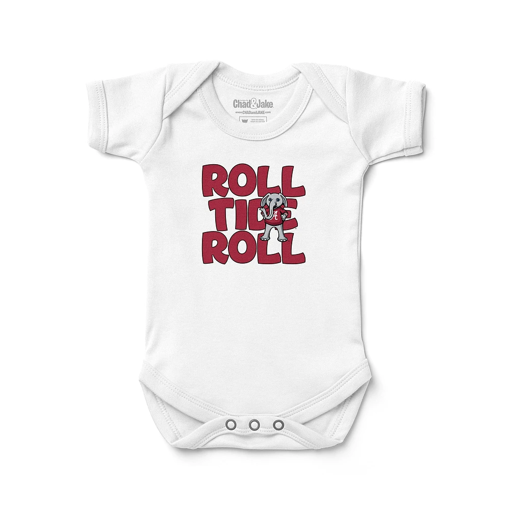 Newborn & Infant Chad Jake White Alabama Crimson Tide Hyperlocal Bodysuit