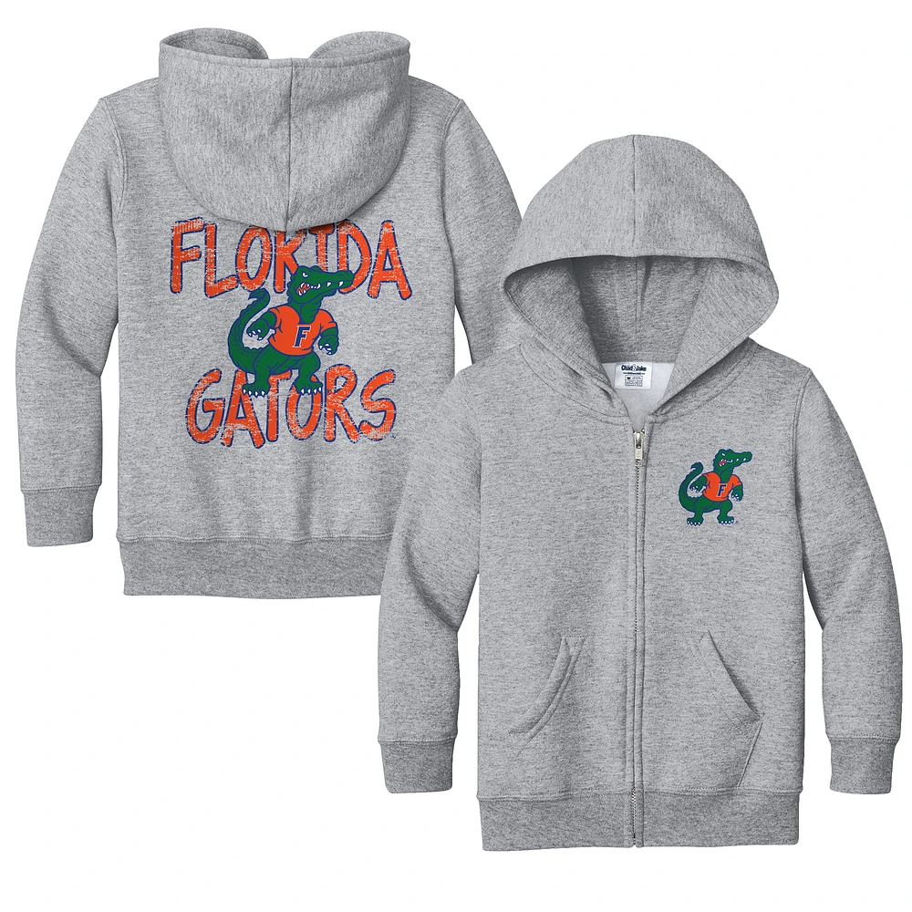 Toddler Chad & Jake Heather Gray Florida Gators Hyperlocal Full-Zip Hoodie