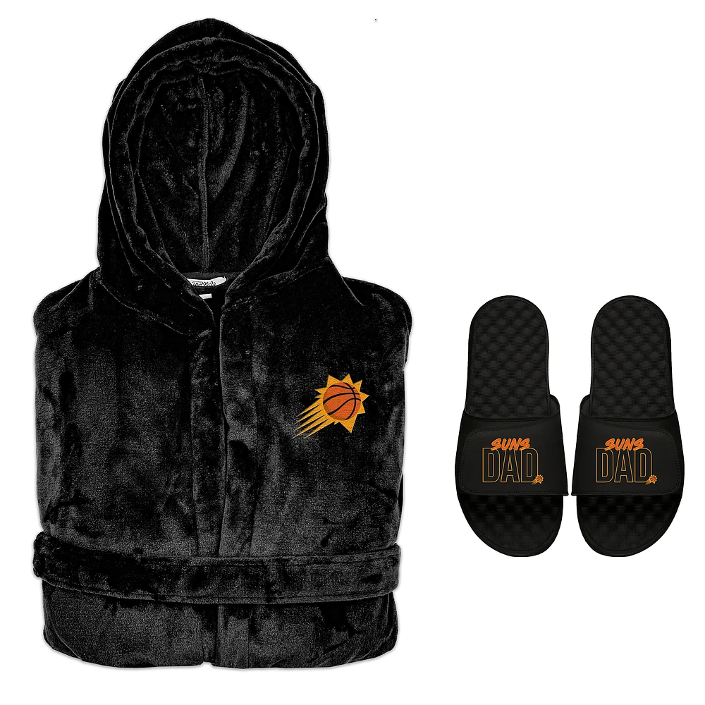 Men's ISlide Phoenix Suns Dad Robe & Slide Sandals Bundle