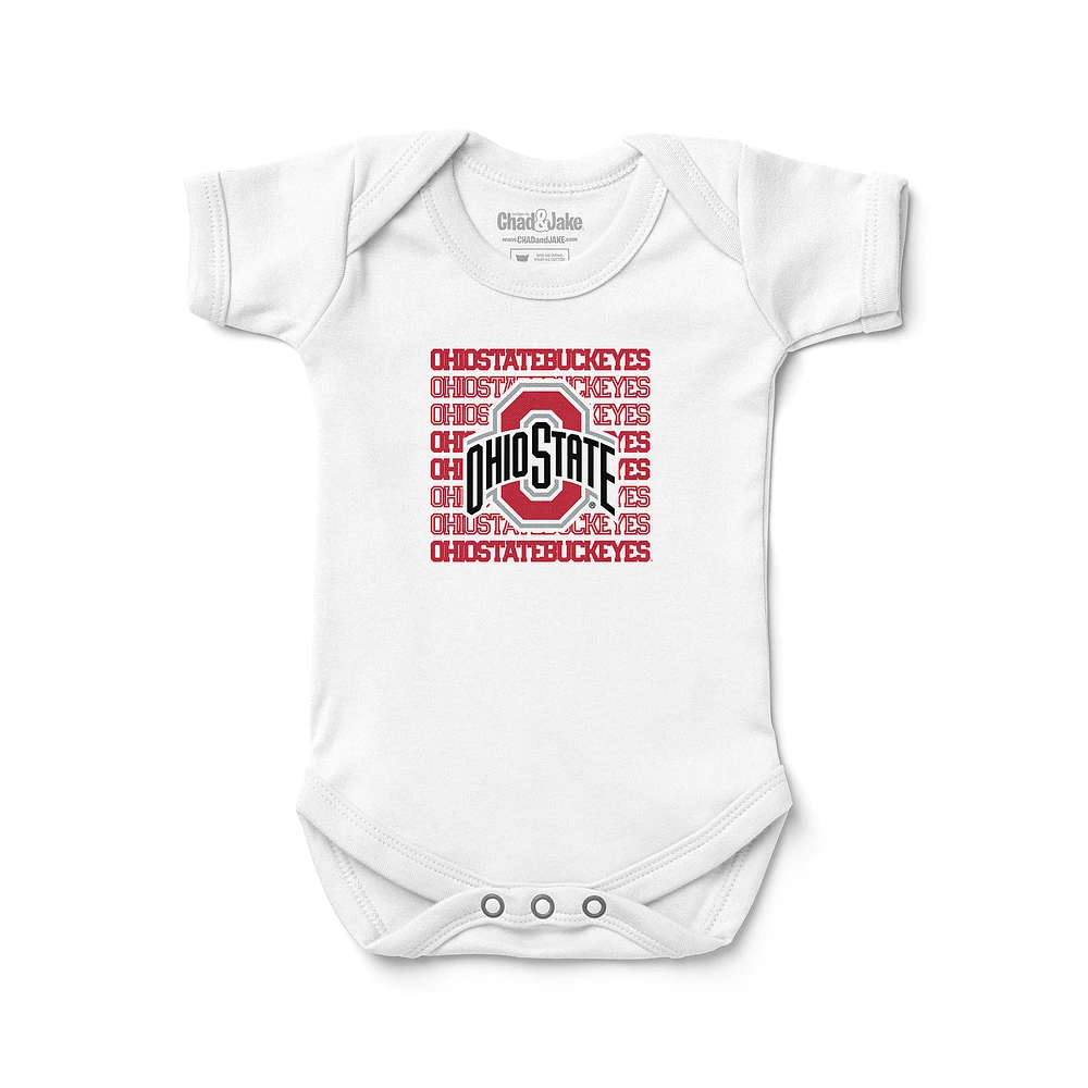 Newborn & Infant Chad Jake White Ohio State Buckeyes Classic Bodysuit