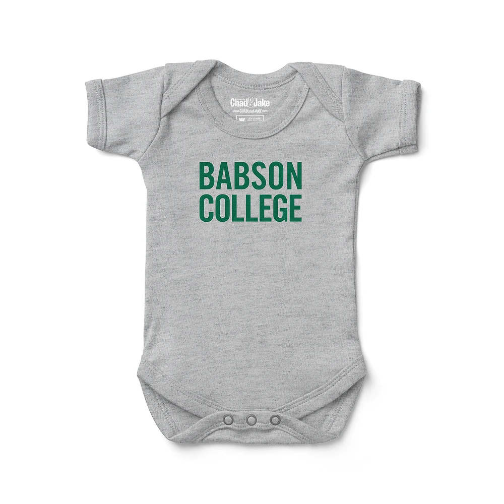 Infant Chad & Jake Heather Gray Babson Beavers Bodysuit