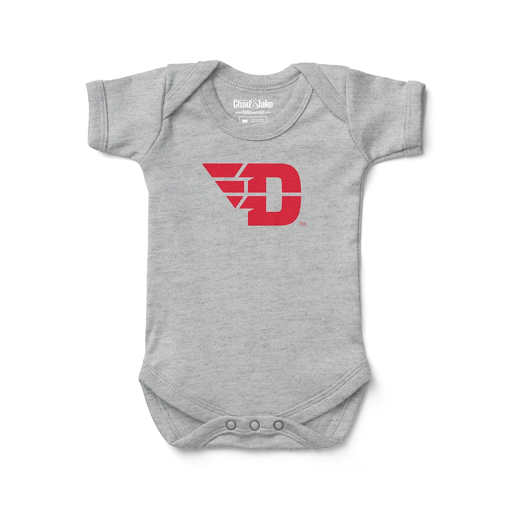 Infant Chad & Jake Heather Gray Dayton Flyers Primary Logo Bodysuit