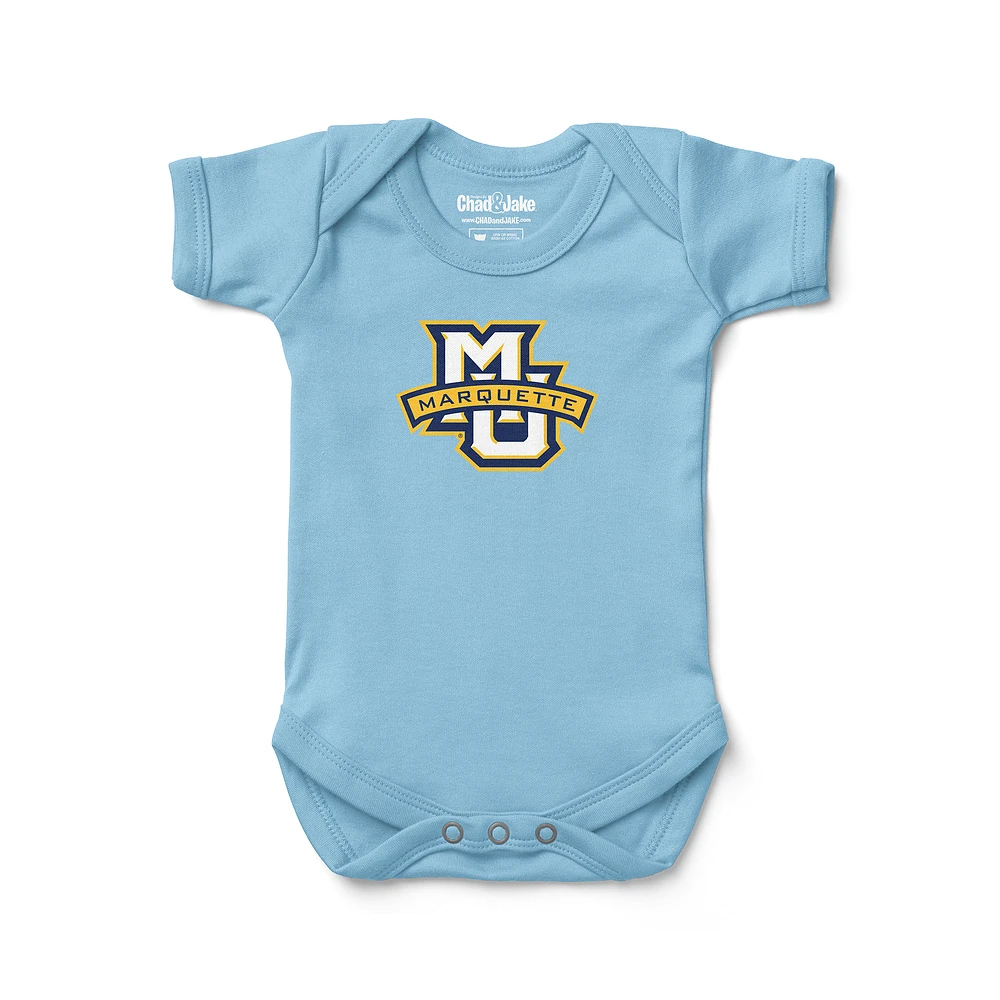 Infant Chad & Jake Light Blue Marquette Golden Eagles Primary Logo Bodysuit
