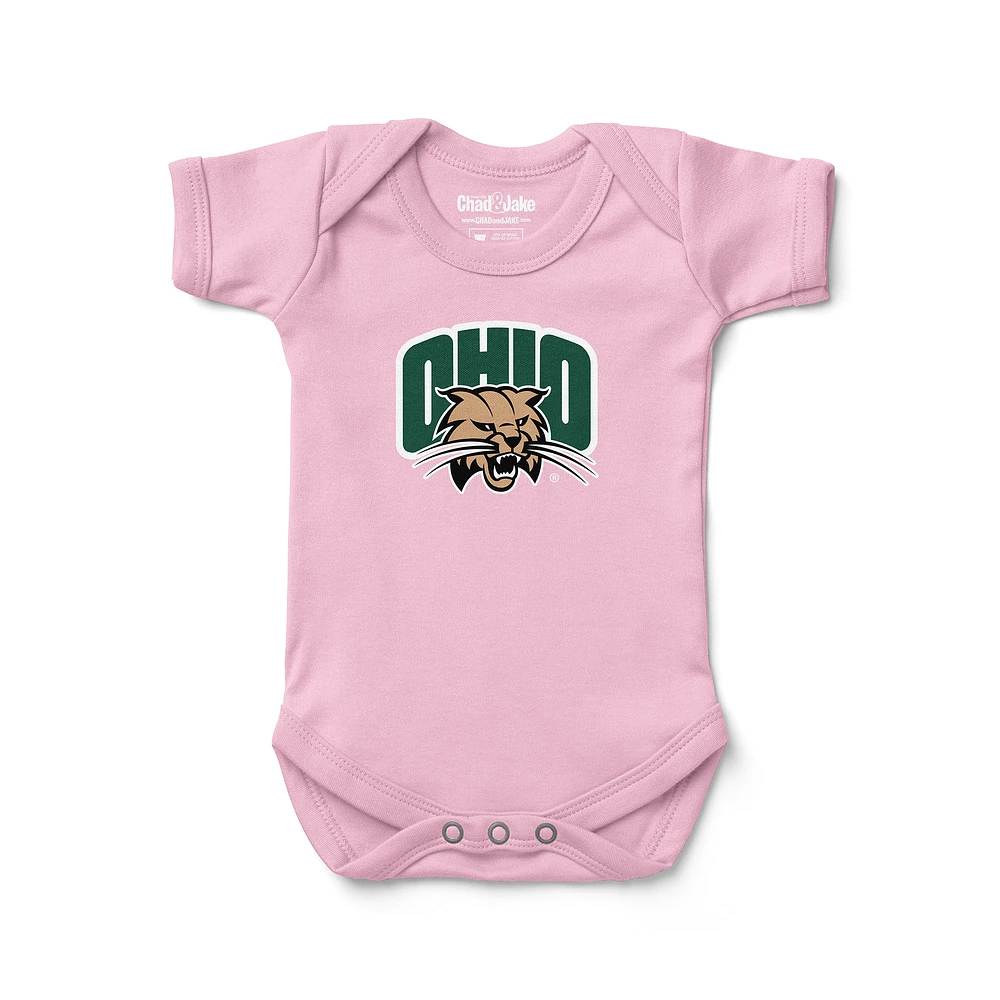 Infant Chad & Jake Pink Ohio Bobcats Primary Logo Bodysuit