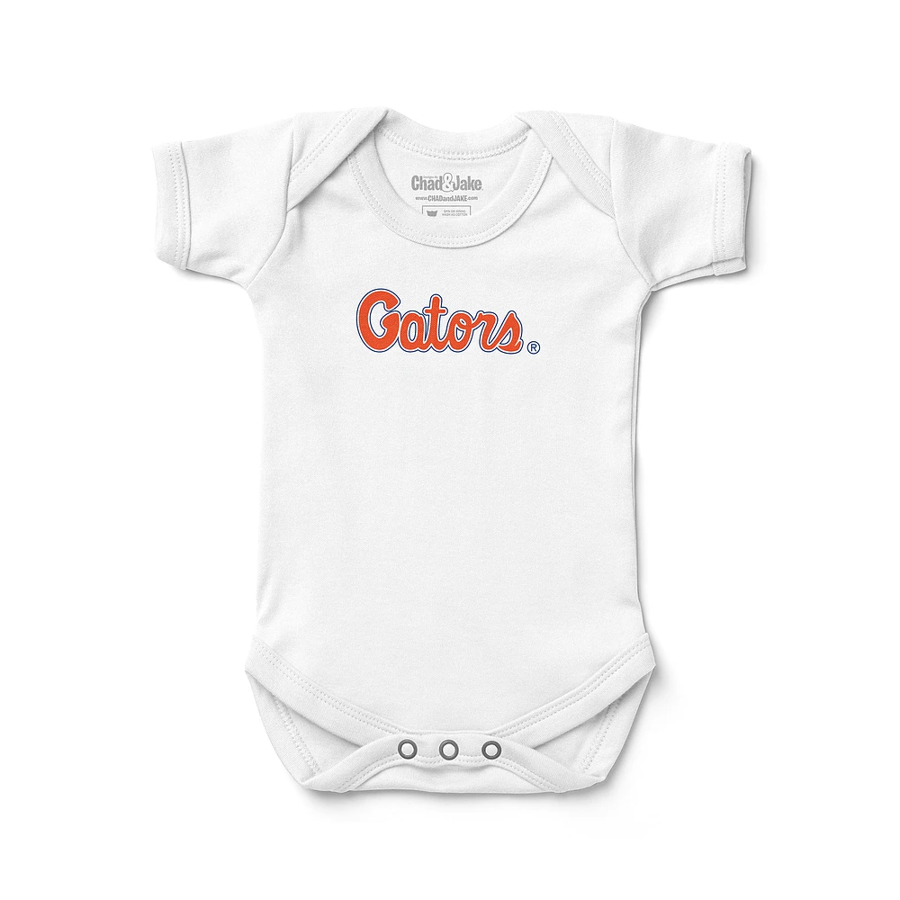 Infant Chad & Jake White Florida Gators Script Bodysuit