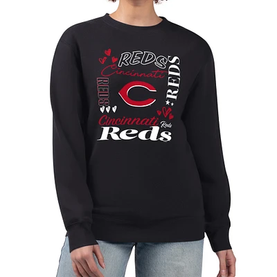 Women's G-III 4Her by Carl Banks Cincinnati Reds Collage Team Graphic Fleece Pullover Hoodie