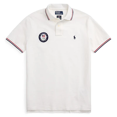 Men's Polo Ralph Lauren White Team USA 2024 Summer Olympics Villagewear Polo