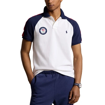 Men's Polo Ralph Lauren White Team USA 2024 Summer Olympics Villagewear Raglan