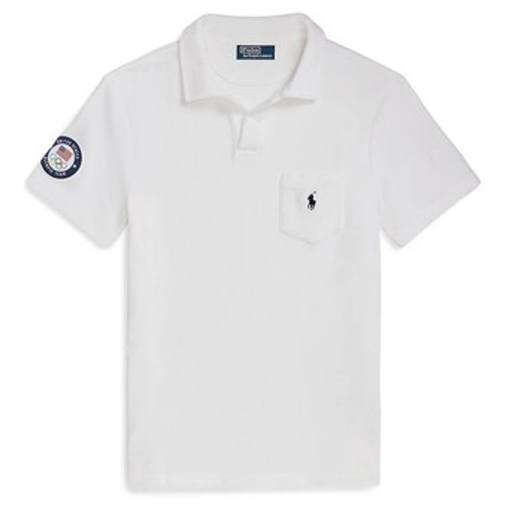 Men's Polo Ralph Lauren White Team USA 2024 Summer Olympics Terry
