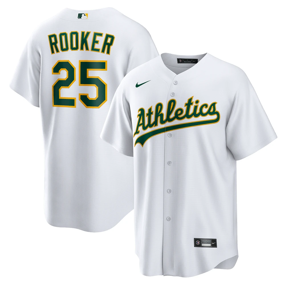Men's Nike Brent Rooker White Athletics Home Replica Jersey