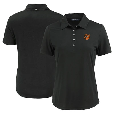 Women's Cutter & Buck Black Baltimore Orioles Coastline Epic Comfort Eco Recycled Polo