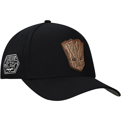 Men's Black Guardians of the Galaxy Groot A-Frame Adjustable Hat