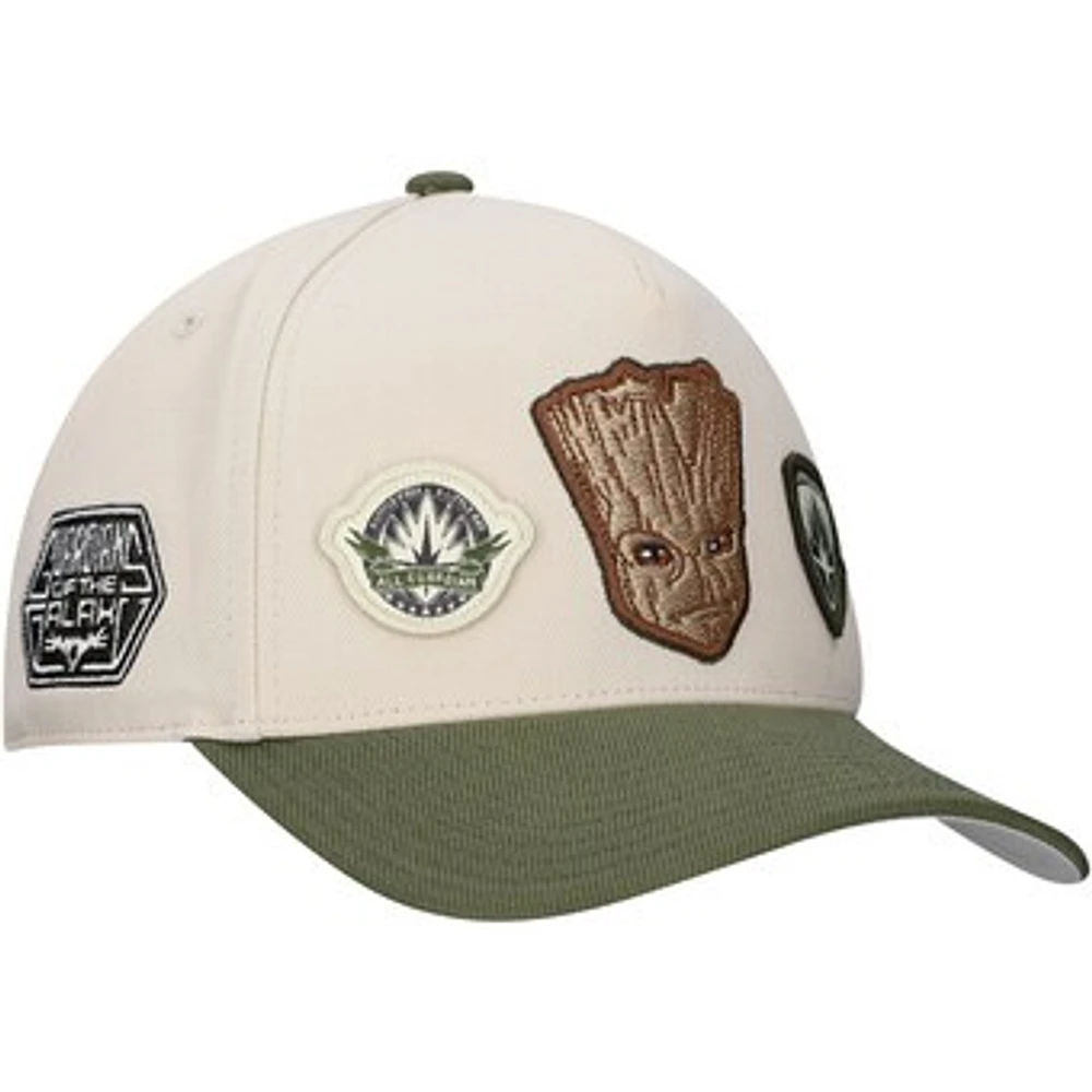 Men's Cream Guardians of the Galaxy Groot A-Frame Adjustable Hat