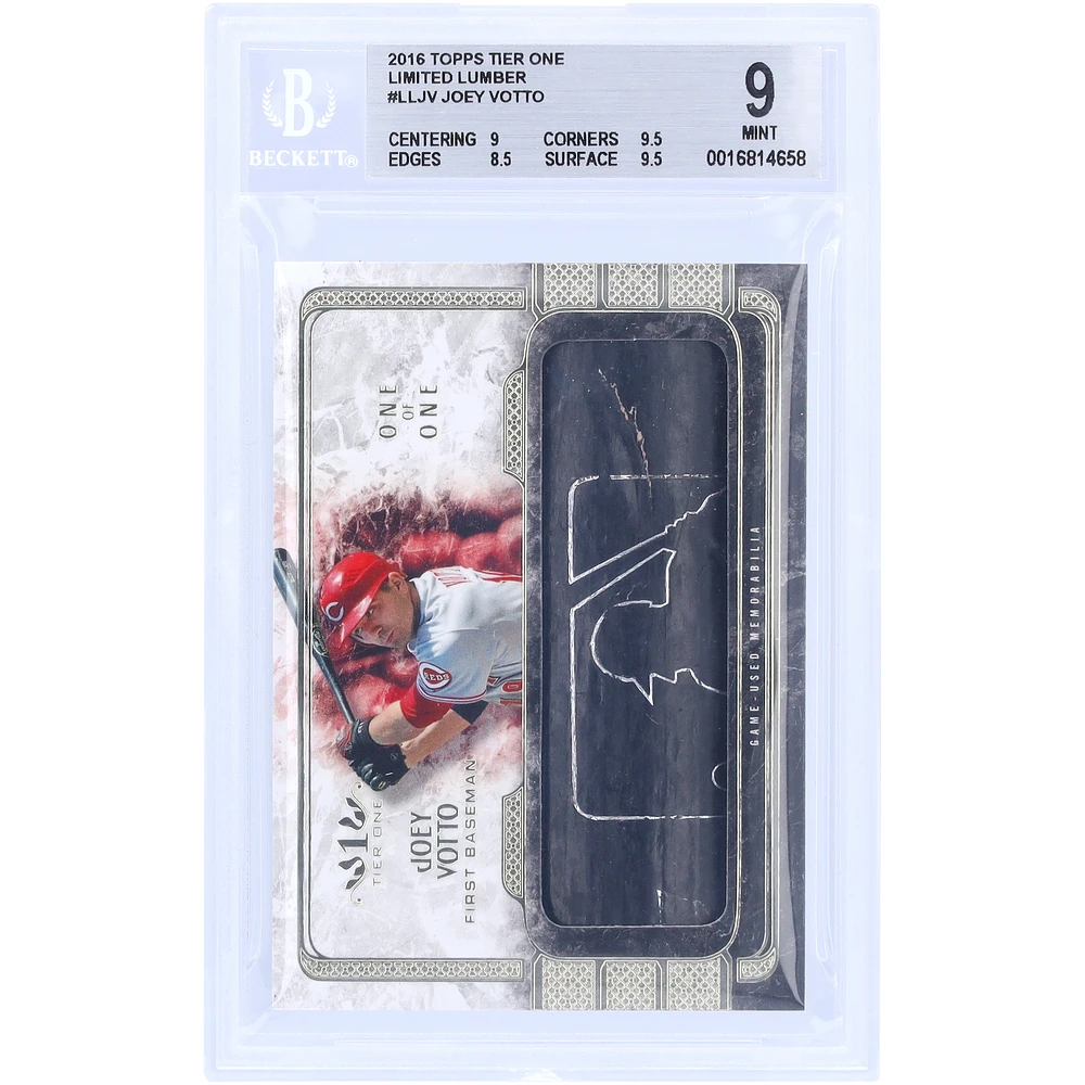 Joey Votto Cincinnati Reds 2016 Topps Tier One Bat Barrel Relic #LL-JV #1/1 BGS Authenticated 9 Card - 9,9.5,8.5,9.5 Subgrades