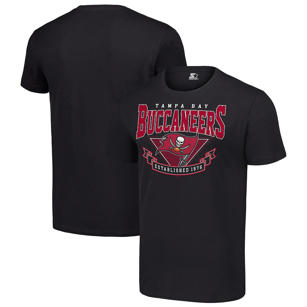 Men's Starter Black Tampa Bay Buccaneers 80s Inspired Team Logo T-Shirt
