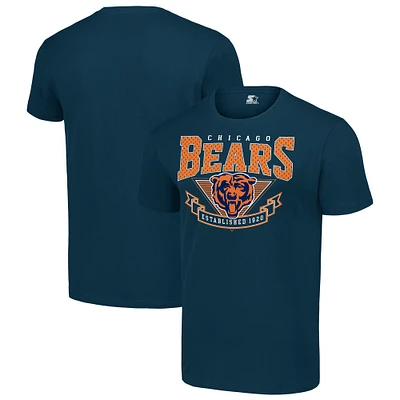 Men's Starter Navy Chicago Bears 80s Inspired Team Logo T-Shirt