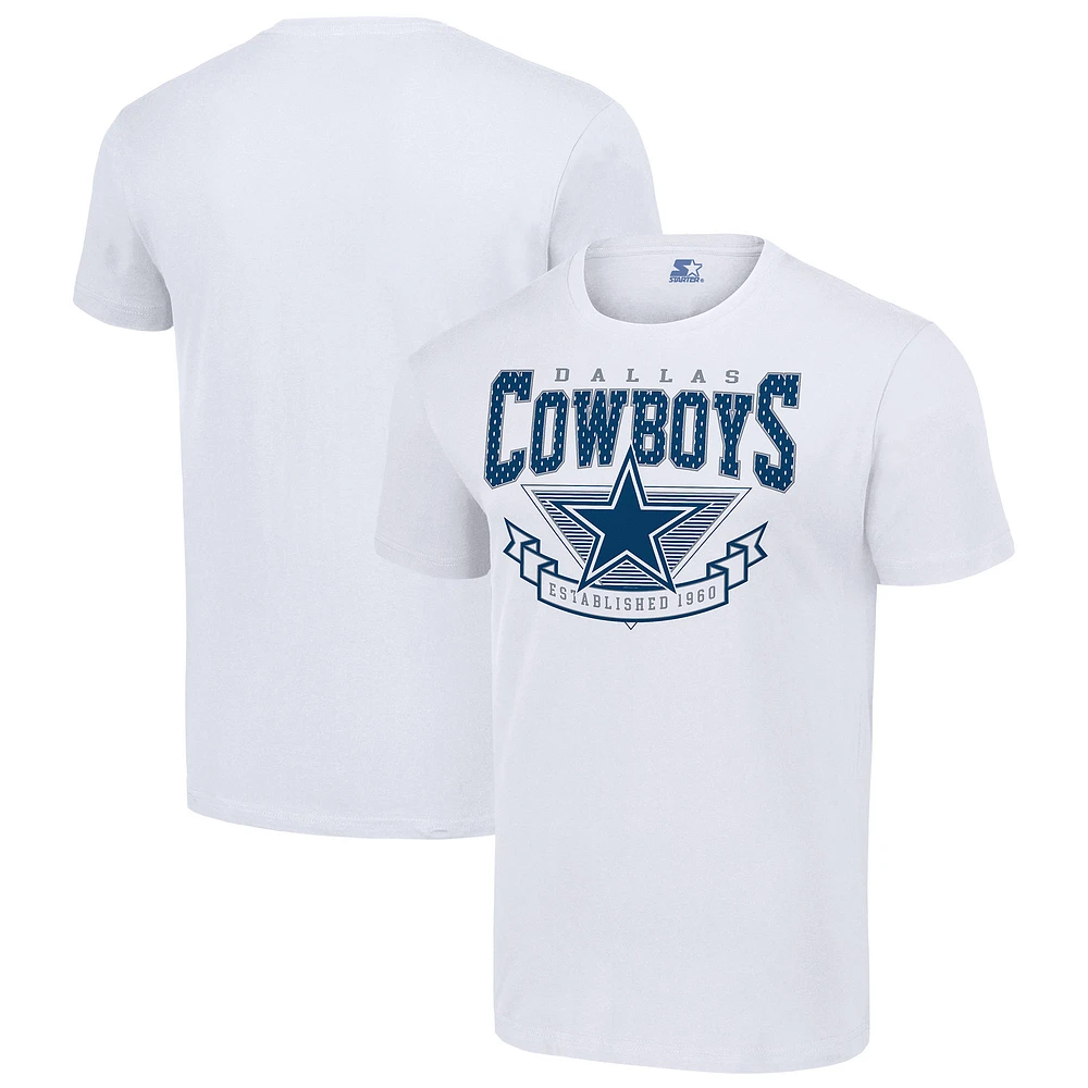Men's Starter White Dallas Cowboys 80s Inspired Team Logo T-Shirt