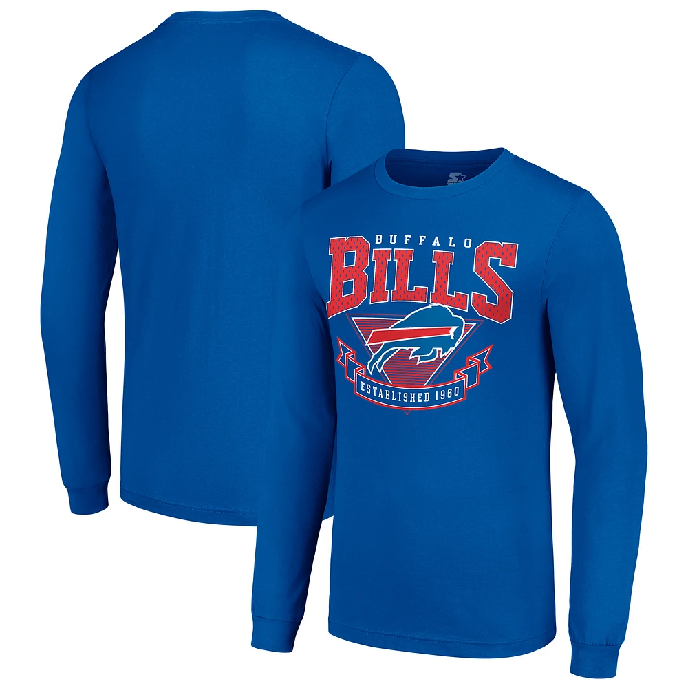 Men's Starter Royal Buffalo Bills '80s Inspired Team Logo Long Sleeve T-Shirt