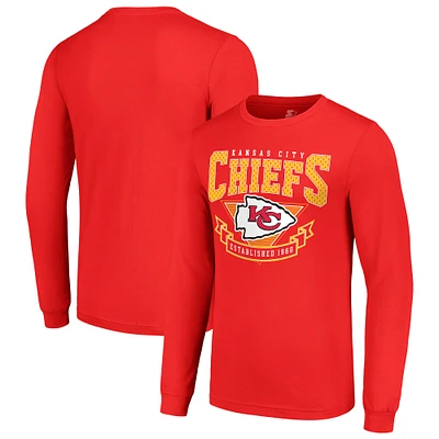 Men's Starter Kansas City Chiefs '80s Inspired Team Logo Long Sleeve T-Shirt