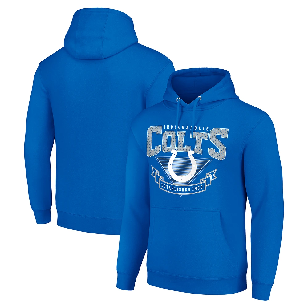 Men's Starter Royal Indianapolis Colts ‘80s Inspired Pullover Hoodie