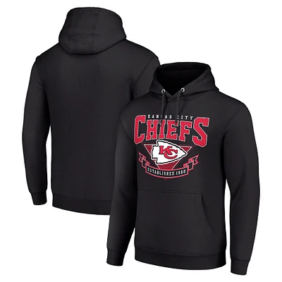 Men's Starter Black Kansas City Chiefs ‘80s Inspired Pullover Hoodie