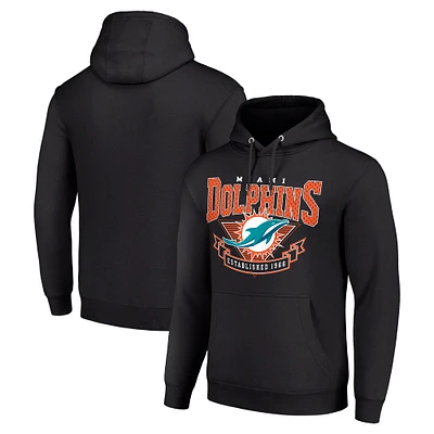 Men's Starter Black Miami Dolphins ‘80s Inspired Pullover Hoodie