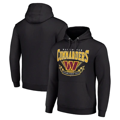 Men's Starter Black Washington Commanders ‘80s Inspired Pullover Hoodie