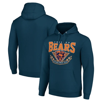 Men's Starter Navy Chicago Bears ‘80s Inspired Pullover Hoodie