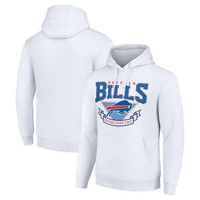 Men's Starter White Buffalo Bills ‘80s Inspired Pullover Hoodie