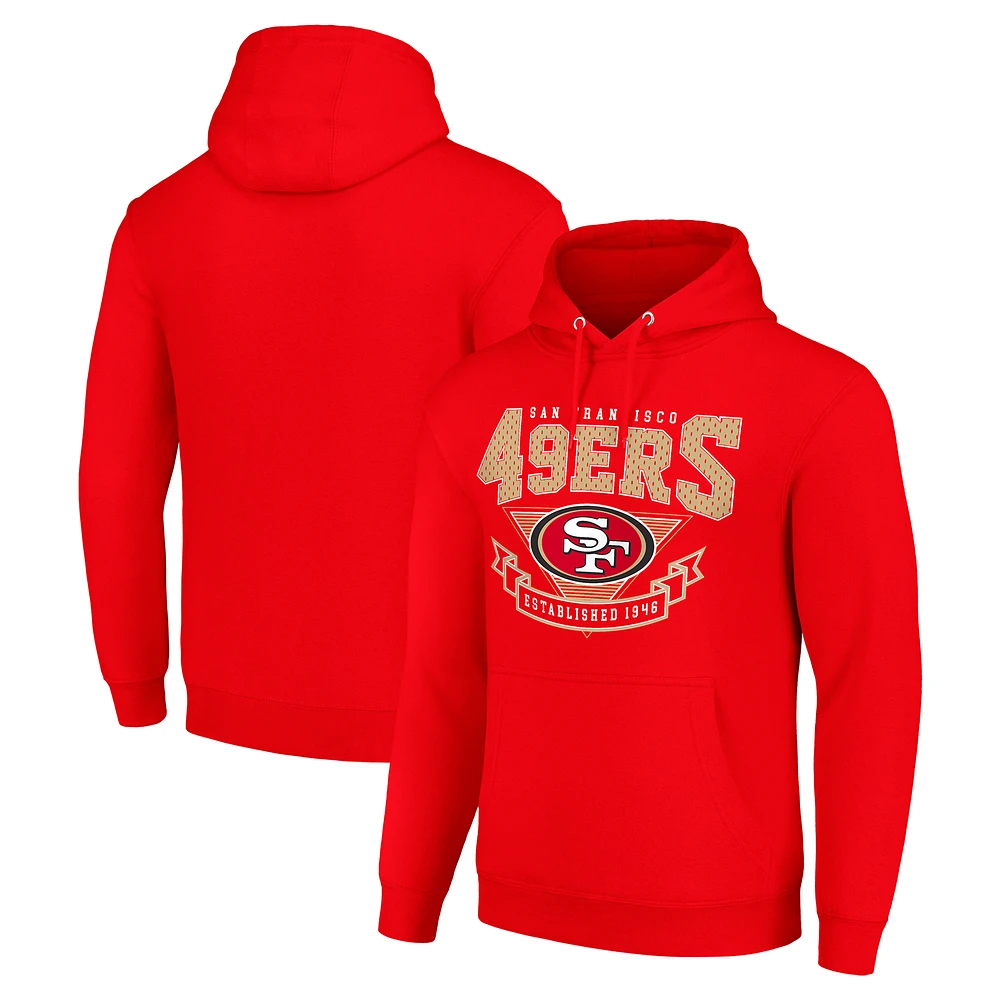 Men's Starter Scarlet San Francisco 49ers ‘80s Inspired Pullover Hoodie