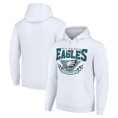 Men's Starter White Philadelphia Eagles ‘80s Inspired Pullover Hoodie