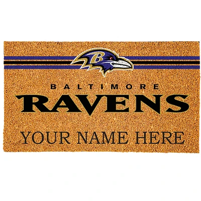 Baltimore Ravens 18" x 30" Personalized Coir Doormat