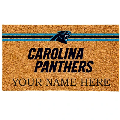 Carolina Panthers 18" x 30" Personalized Coir Doormat