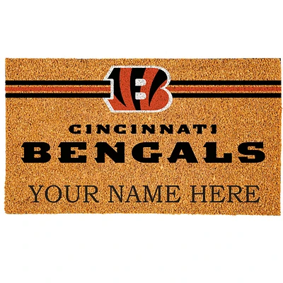Cincinnati Bengals 18" x 30" Personalized Coir Doormat