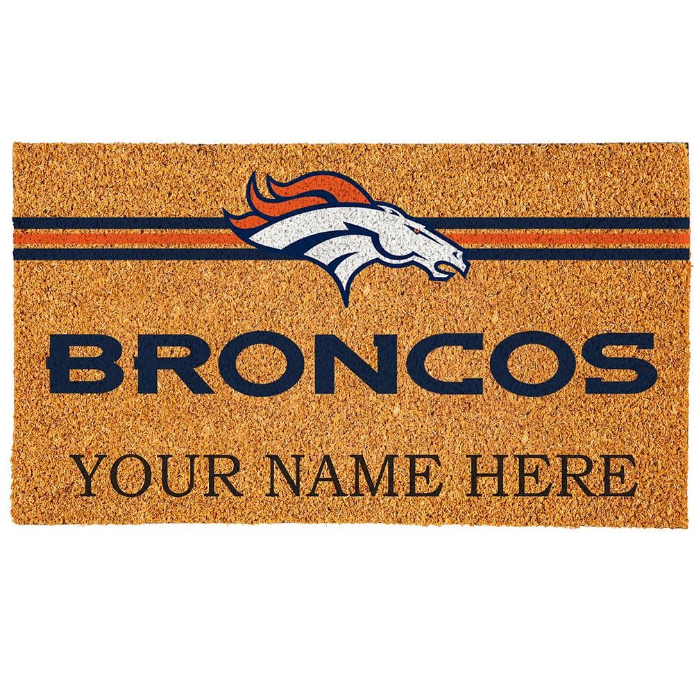 Denver Broncos 18" x 30" Personalized Coir Doormat