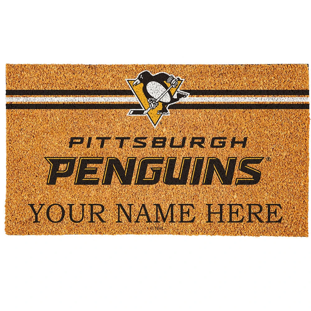 Pittsburgh Penguins 18" x 30" Personalized Coir Doormat