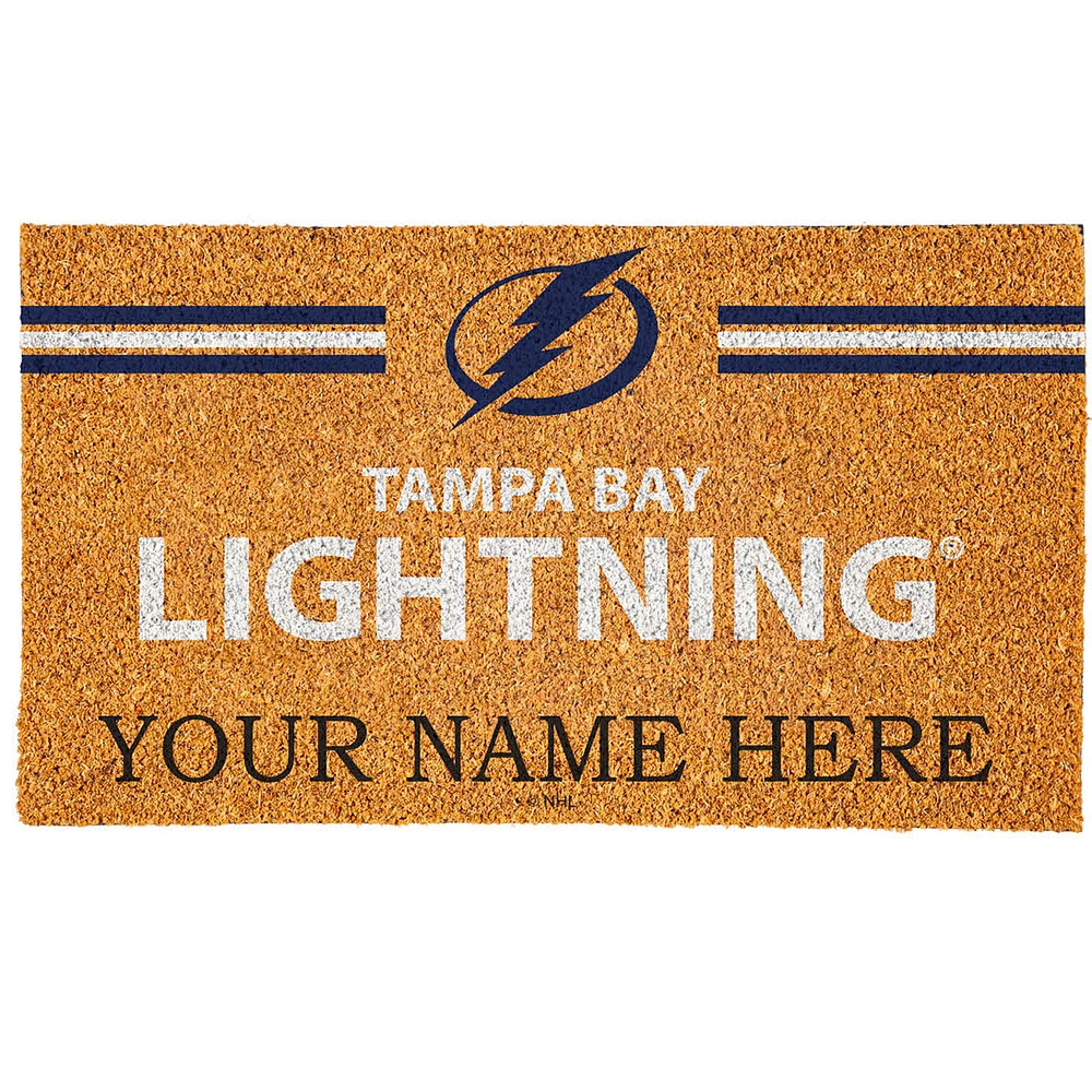 Tampa Bay Lightning 18" x 30" Personalized Coir Doormat