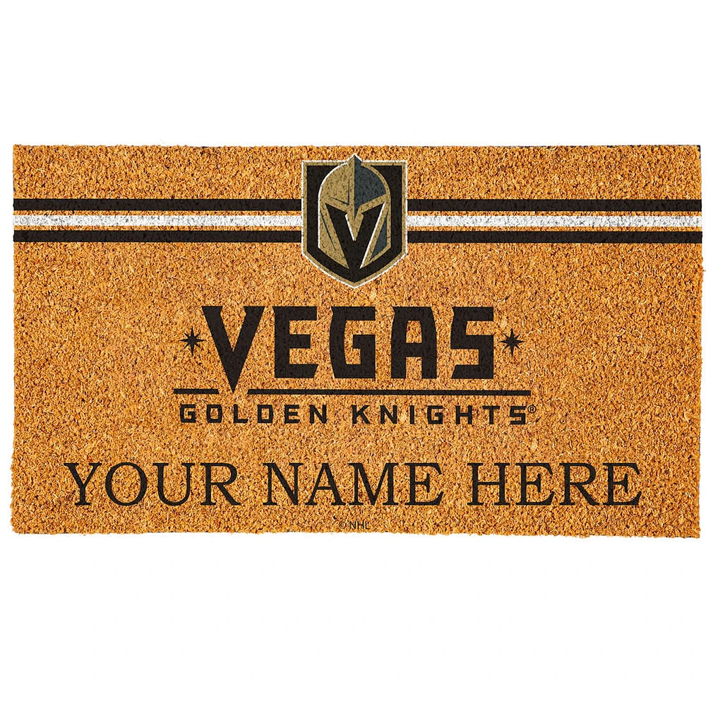 Vegas Golden Knights 18" x 30" Personalized Coir Doormat