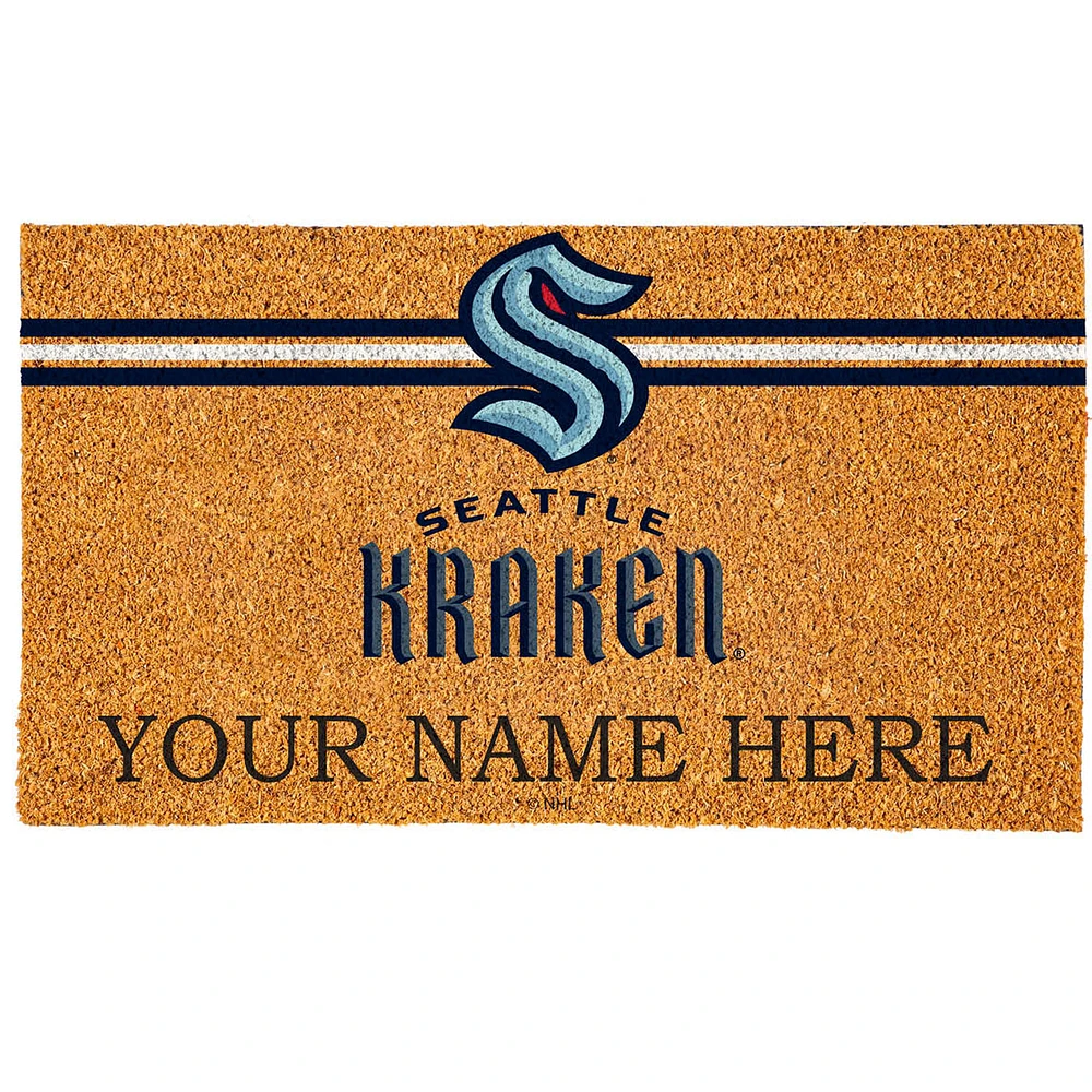 Seattle Kraken 18" x 30" Personalized Coir Doormat