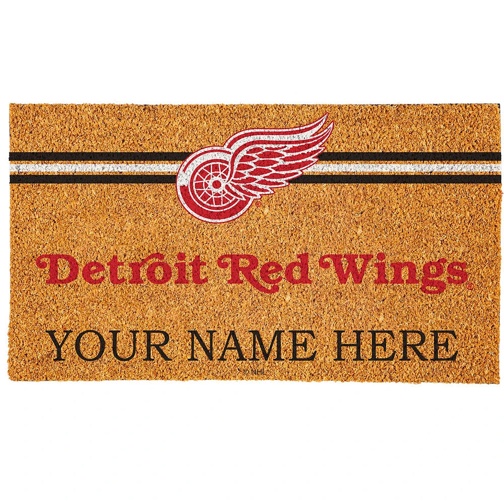 Detroit Red Wings 18" x 30" Personalized Coir Doormat